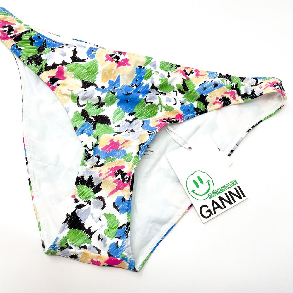 GANNI Floral Azure‎ Blue Bikini Bottoms - Picture 5 of 9